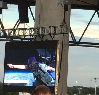 Foreigner on concert screen